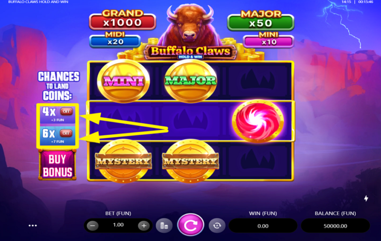 Buffalo Claws Clawbuster slot gameplay screenshot