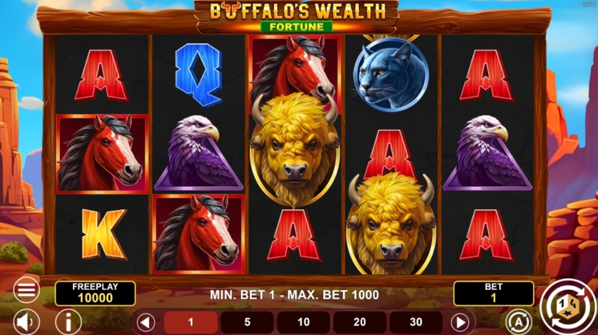 Buffalo's Wealth Fortune slot gameplay screenshot