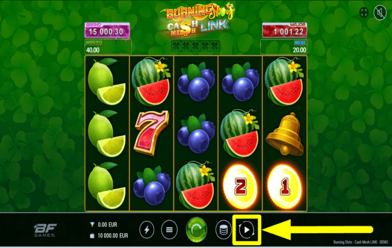 Burning Slots Cash Mesh Link Online Video Slot gameplay screenshot