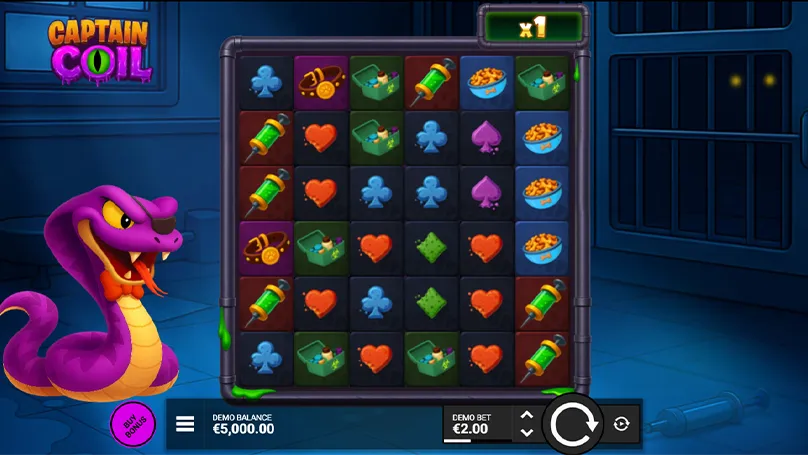 Captain Coil Bullshark Games slot gameplay screenshot