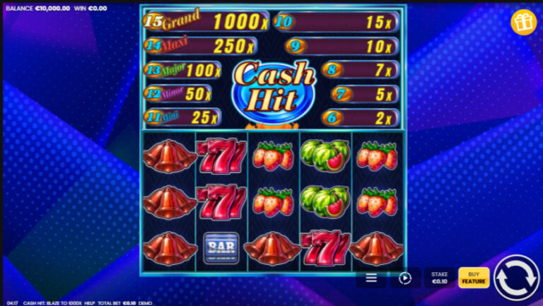 Cash Hit Blaze to 1000x Online Video Slot gameplay screenshot