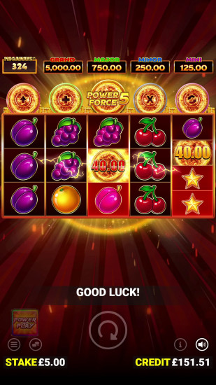 Cash Strike Power Force 5 Megaways Online Video Slot gameplay screenshot