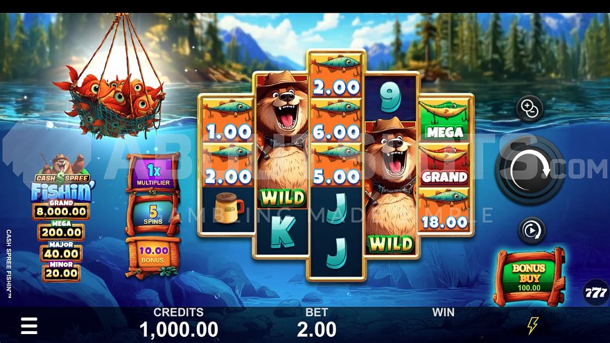 Cash Spree Fishin slot gameplay screenshot