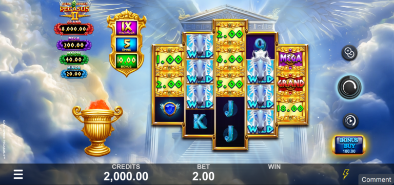 Cash Spree Pegasus 2 slot gameplay screenshot