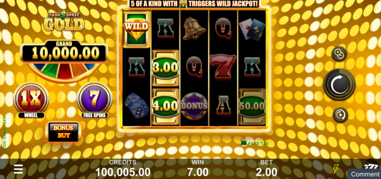 Cash Spree Gold slot gameplay screenshot