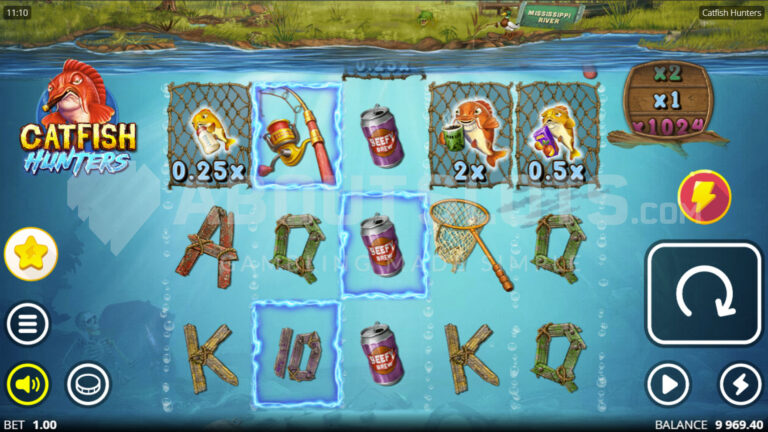 Catfish Hunters Online Video Slot gameplay screenshot