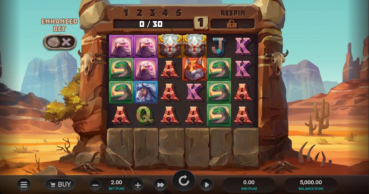 Celestial Buffalo Relax Gaming slot gameplay screenshot