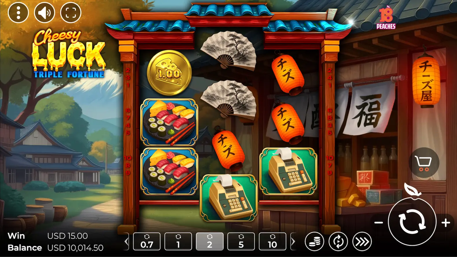 Cheesy Luck Triple Fortune Online Video Slot gameplay screenshot