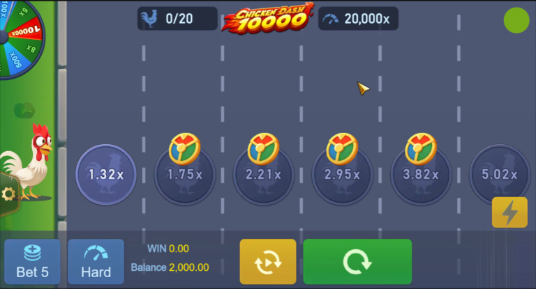 Chicken Dash 10000 casino game screenshot