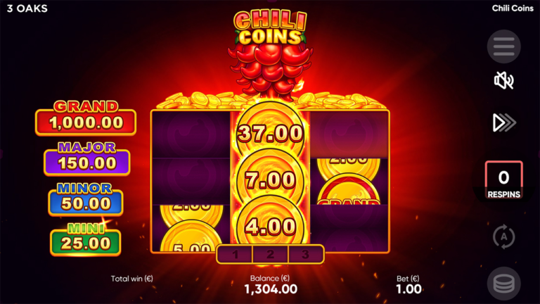 Chili Coins slot gameplay screenshot
