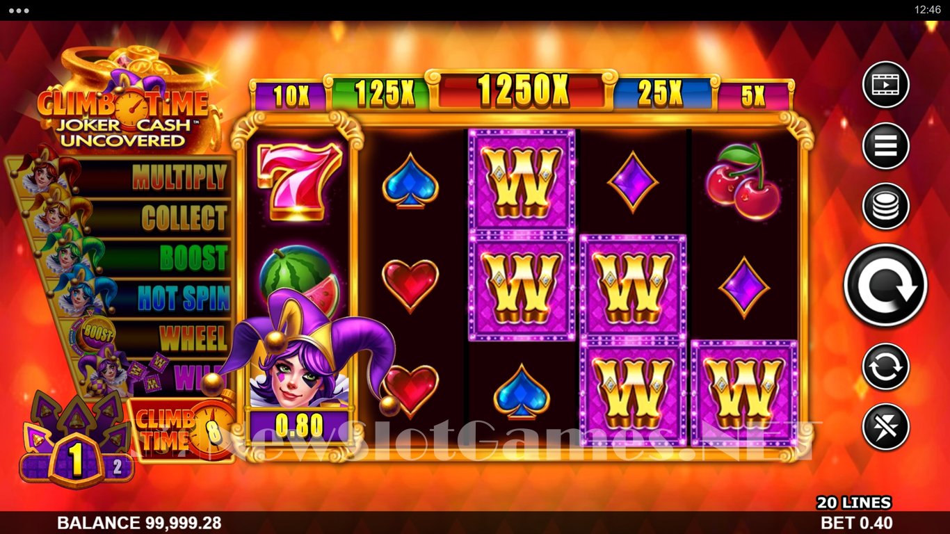 Climb Time Joker Cash Uncovered slot gameplay screenshot