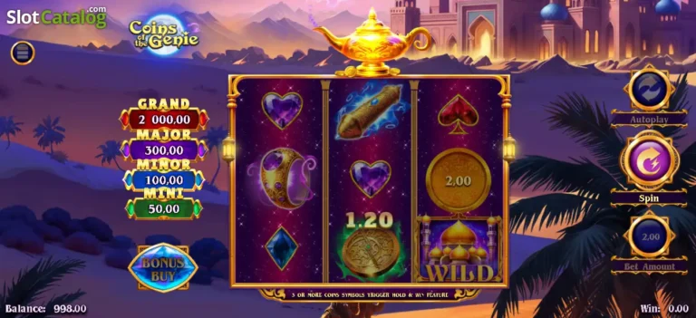 Coins of the Genie Online Video Slot gameplay screenshot