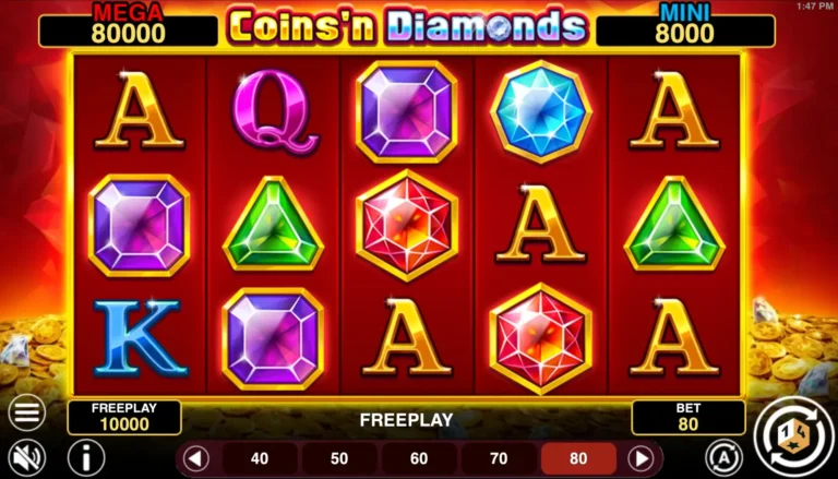 Coins'n Diamonds Fortune Online Video Slot gameplay screenshot