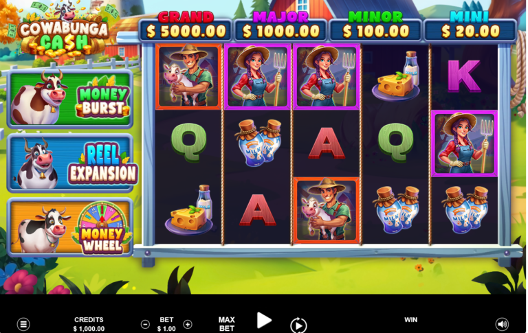 Cowabunga Cash slot gameplay screenshot