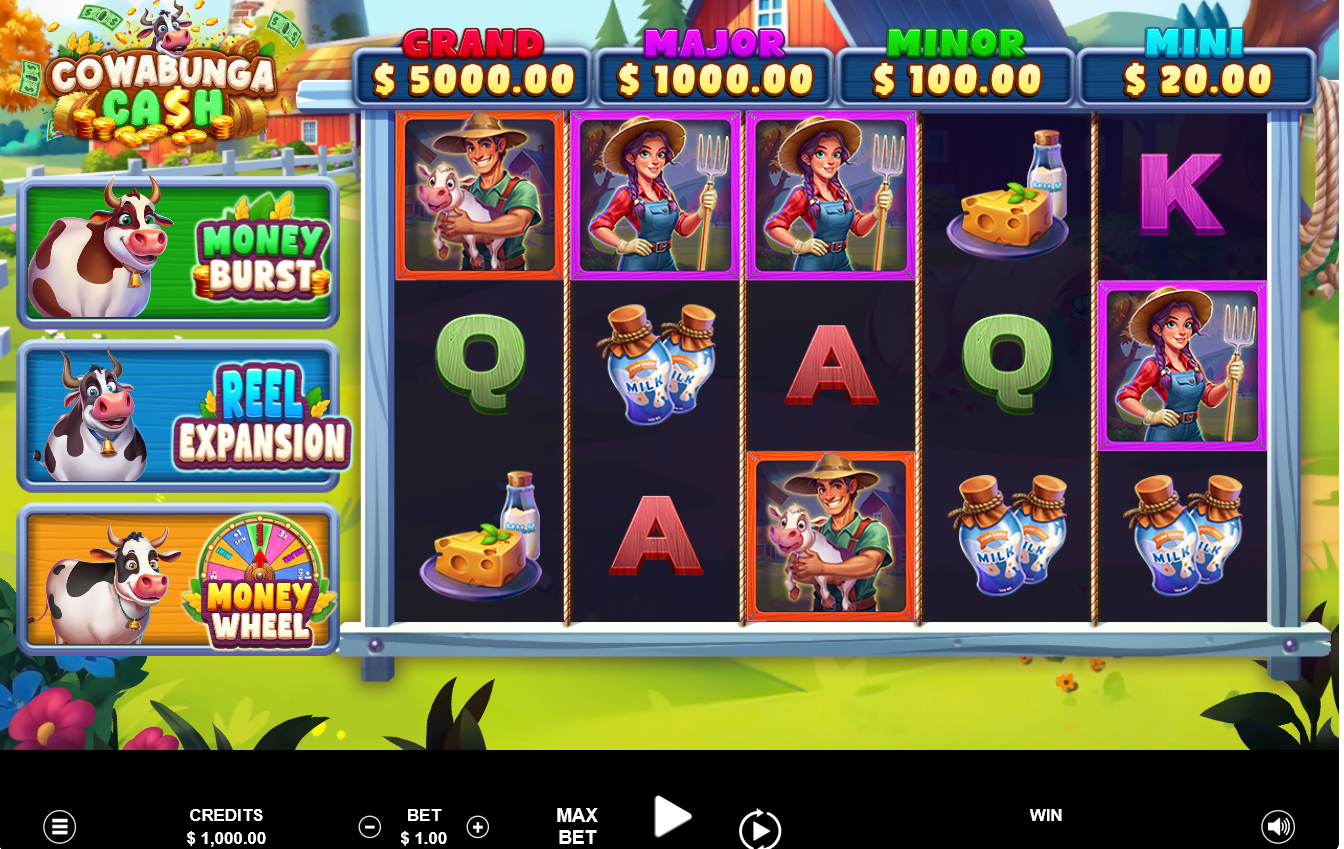 Cowabunga Cash slot gameplay screenshot