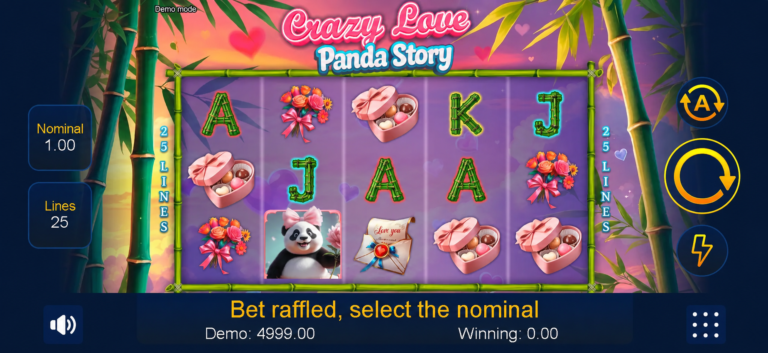 Crazy Love Panda Story slot gameplay screenshot