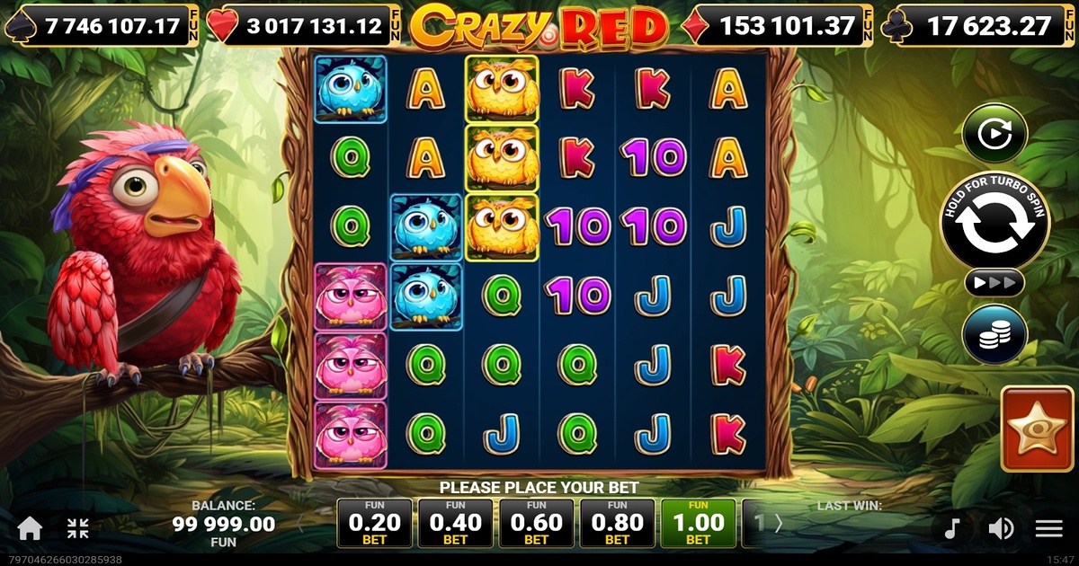 Crazy Red Amusnet slot gameplay screenshot