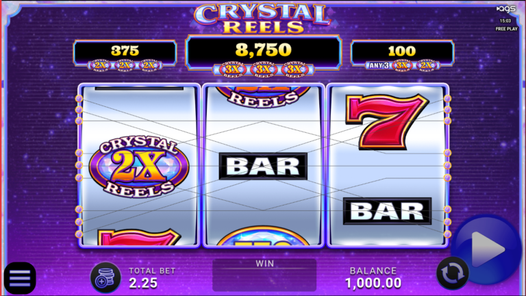 Crystal Reels AGS slot gameplay screenshot