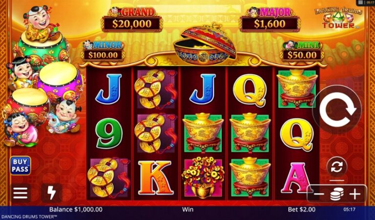 Dancing Drums Tower Online Video Slot