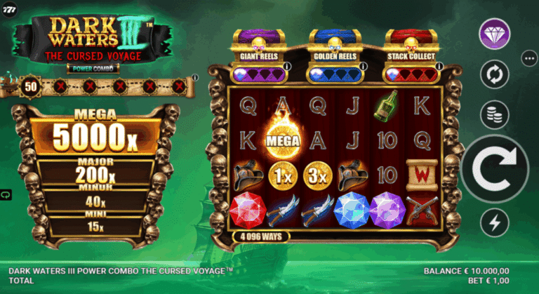 Dark Waters 3 The Cursed Voyage slot gameplay screenshot