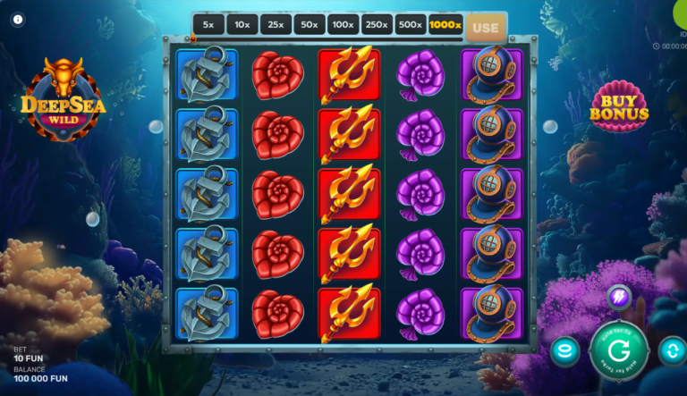Deep Sea Wild slot gameplay screenshot from Galaxsys