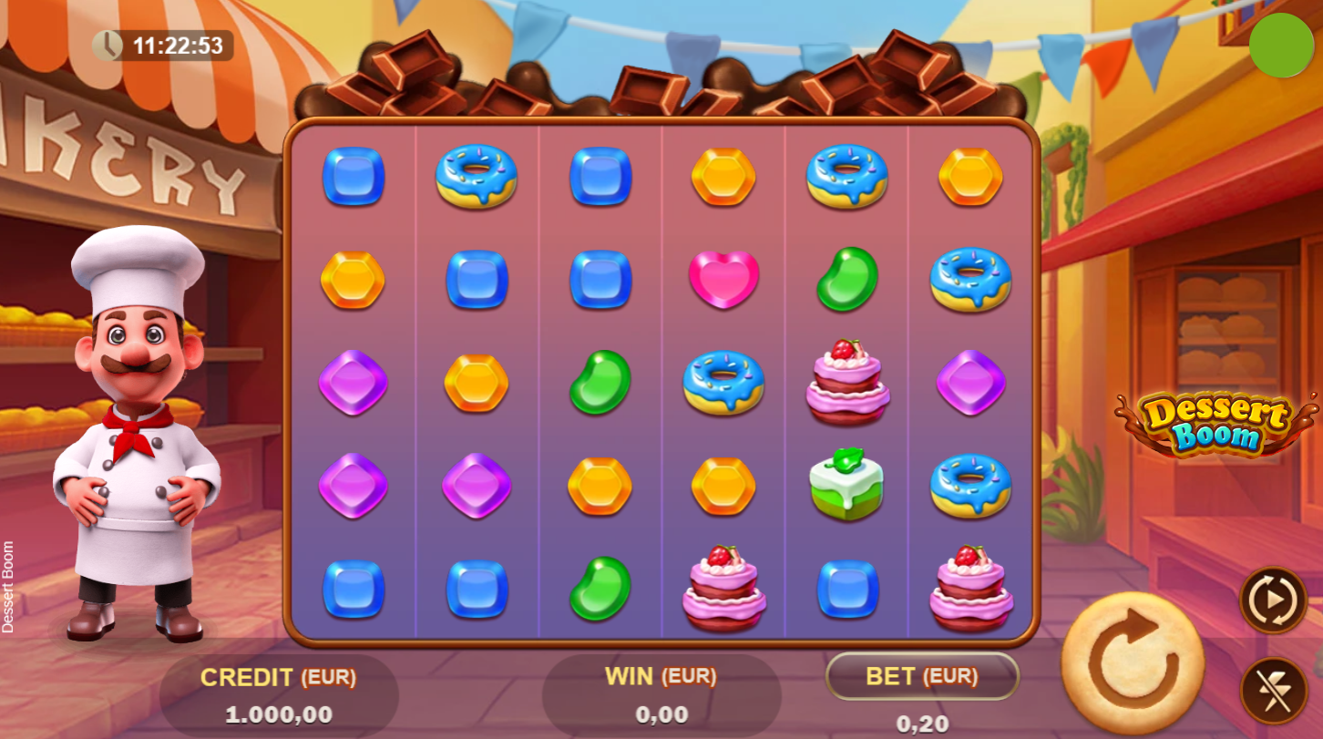 Dessert Boom slot gameplay screenshot