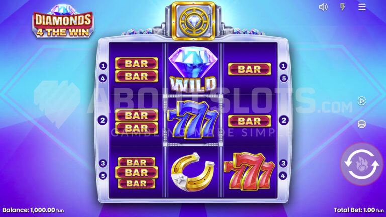 Diamonds 4 The Win Online Video Slot