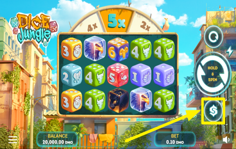 Dice Jungle Online Video Slot gameplay screenshot