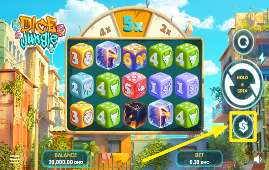Dice Jungle Online Video Slot gameplay screenshot
