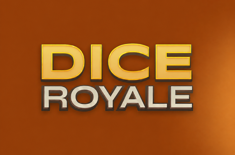 Dice Royale online game screenshot showing the Dice Royale title screen