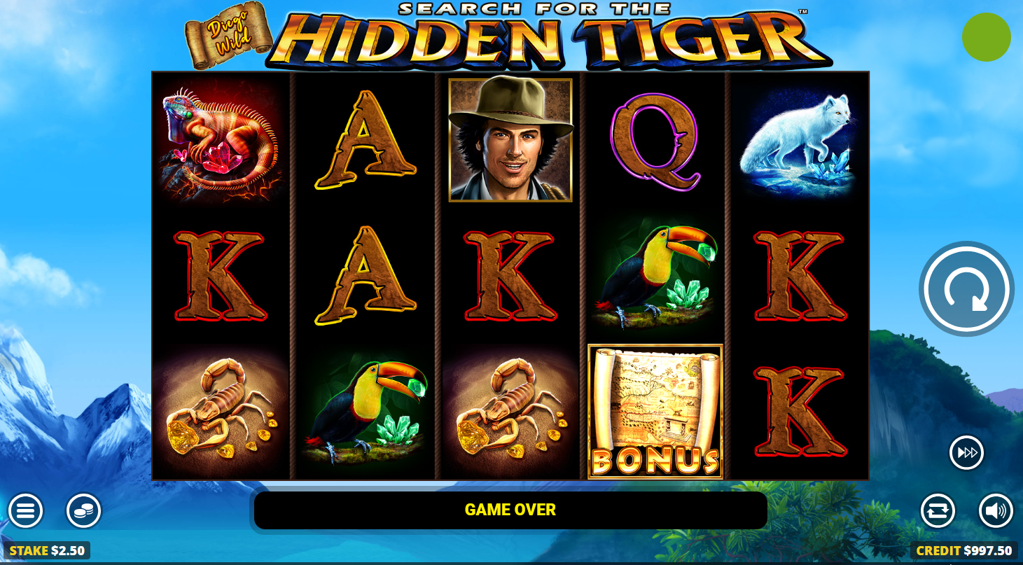 Diego Wild Search for the Hidden Tiger Online Video Slot