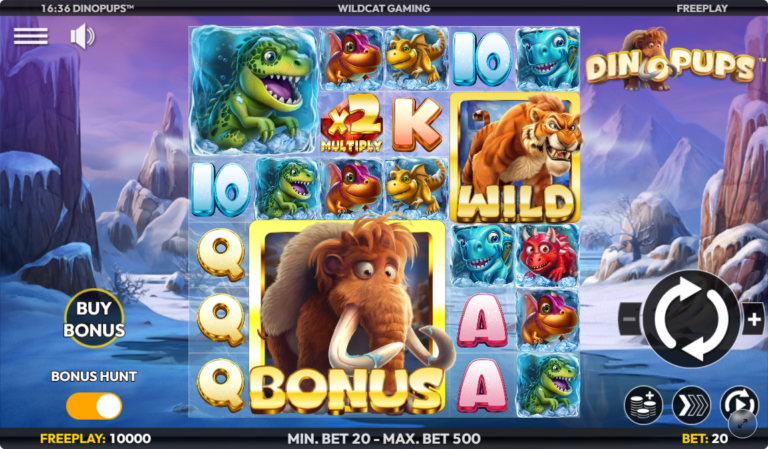 Dinopups slot gameplay screenshot