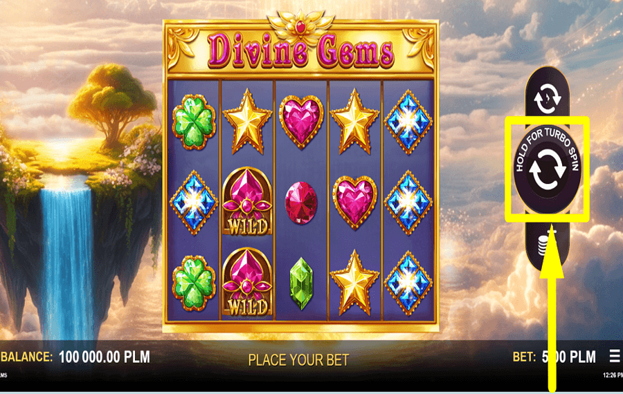 Divine Gems slot gameplay screenshot