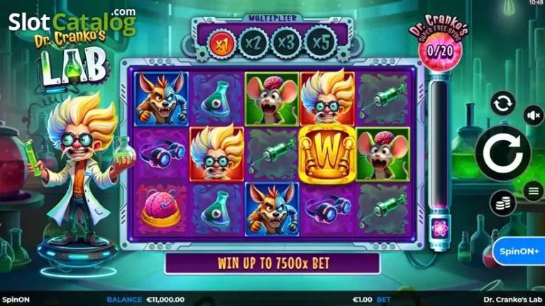 Dr. Cranko's Lab Online Video Slot gameplay screenshot
