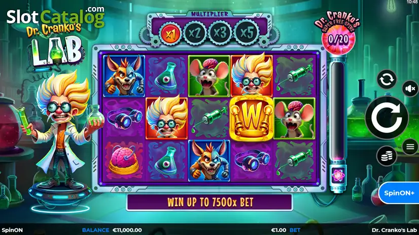 Dr. Cranko's Lab Online Video Slot gameplay screenshot