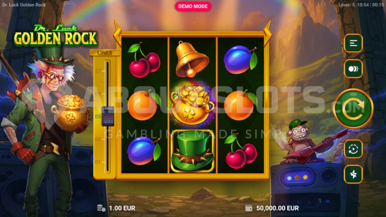 Dr. Luck Golden Rock slot gameplay screenshot