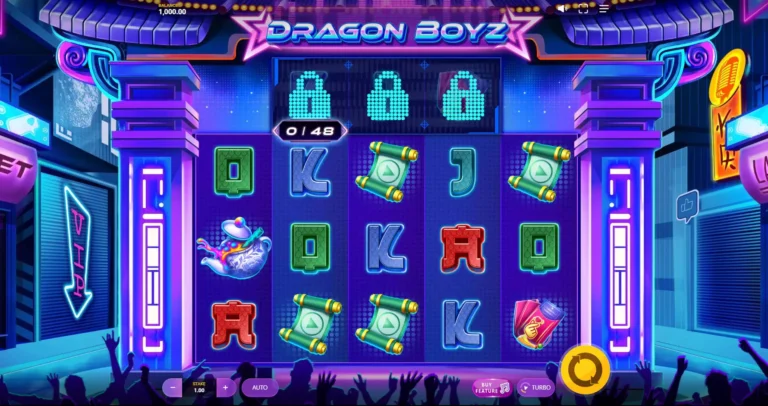 Dragon Boyz online slot gameplay screenshot