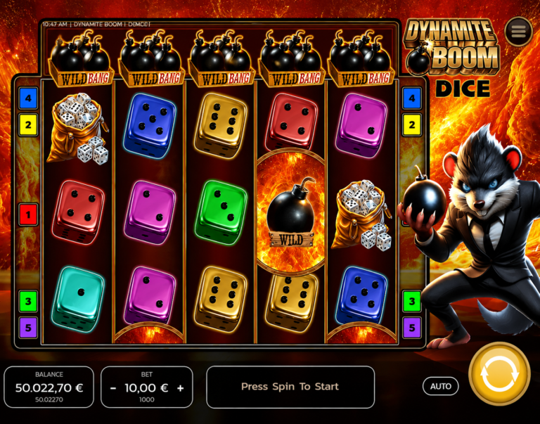 Dynamite Boom Dice Tiptop slot gameplay screenshot