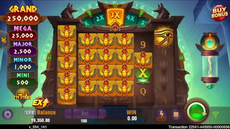 Eye Strike Online Video Slot gameplay screenshot