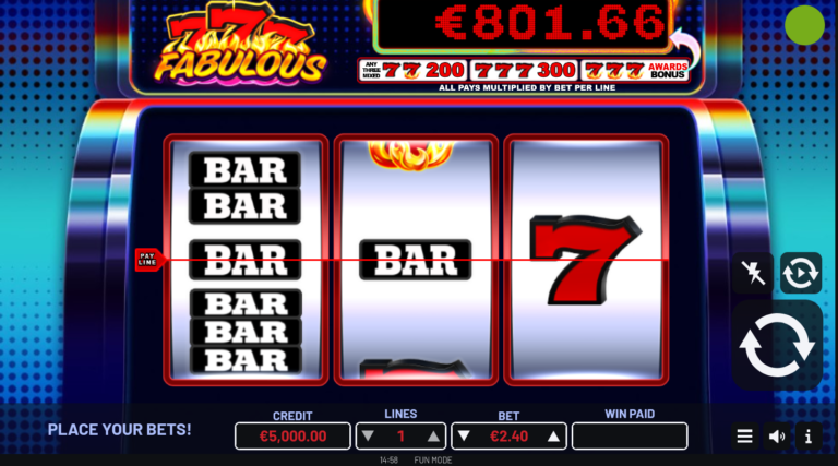 Fabulous 777s Online Video Slot