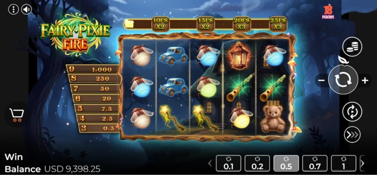 Fairy Pixie Fire Online Video Slot gameplay screenshot