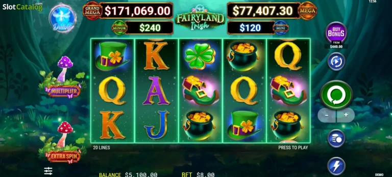 Fairyland Irish Online Video Slot gameplay screenshot