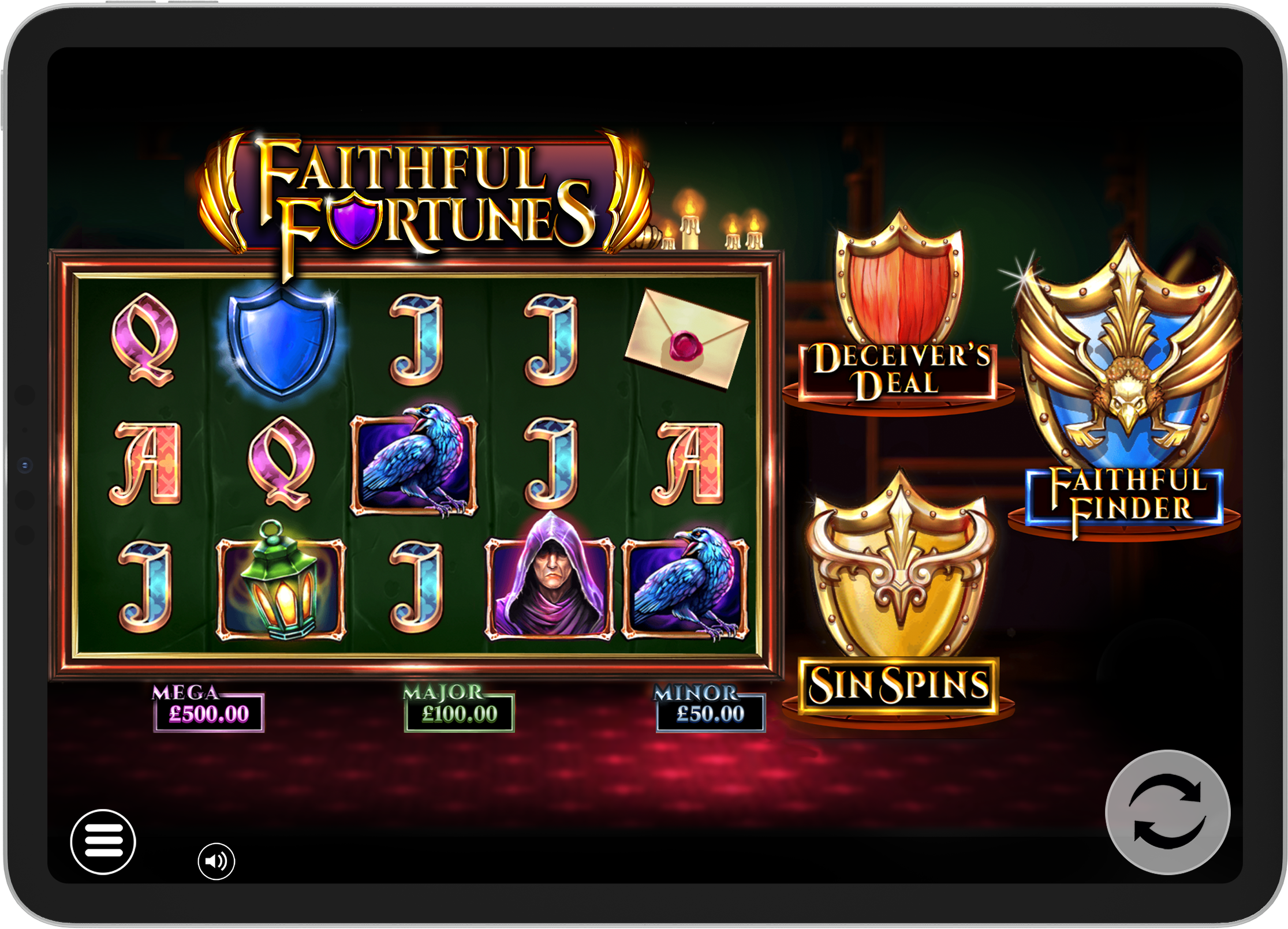 Faithful Fortunes slot gameplay screenshot