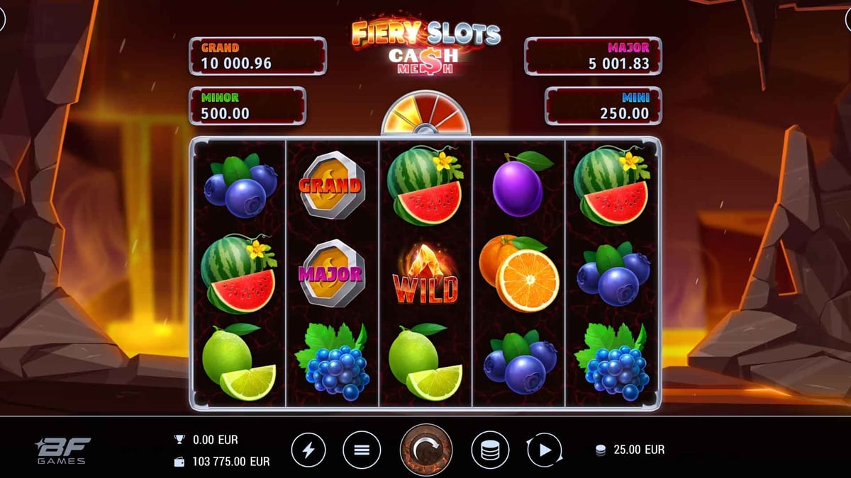 Fiery Slots Cash Mesh Link Online Video Slot gameplay screenshot