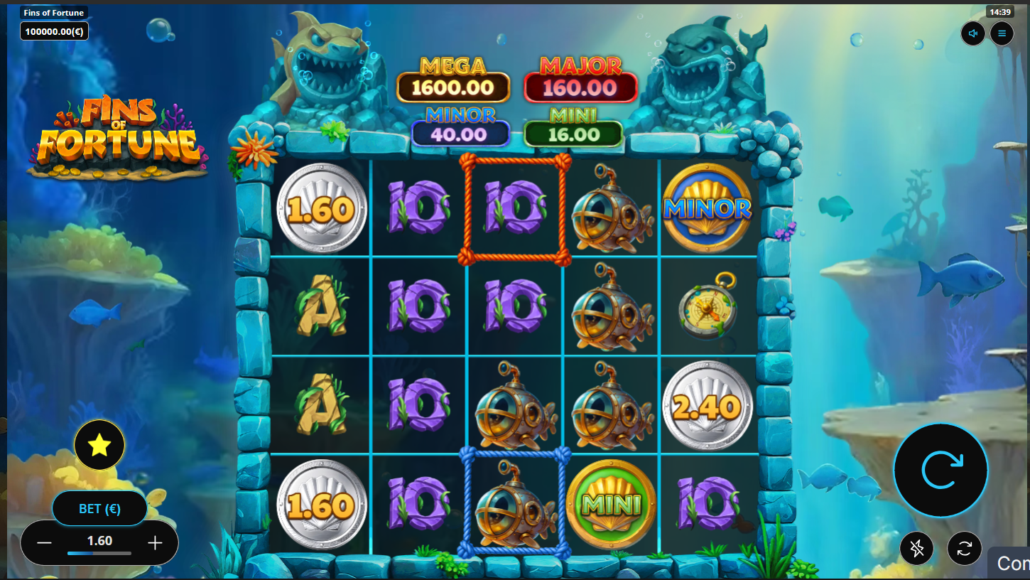 Fins of Fortune slot gameplay screenshot