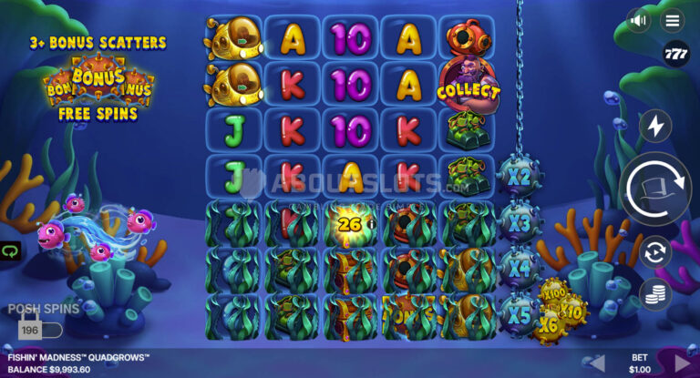 Fishin Madness QUADGROWS Online Video Slot