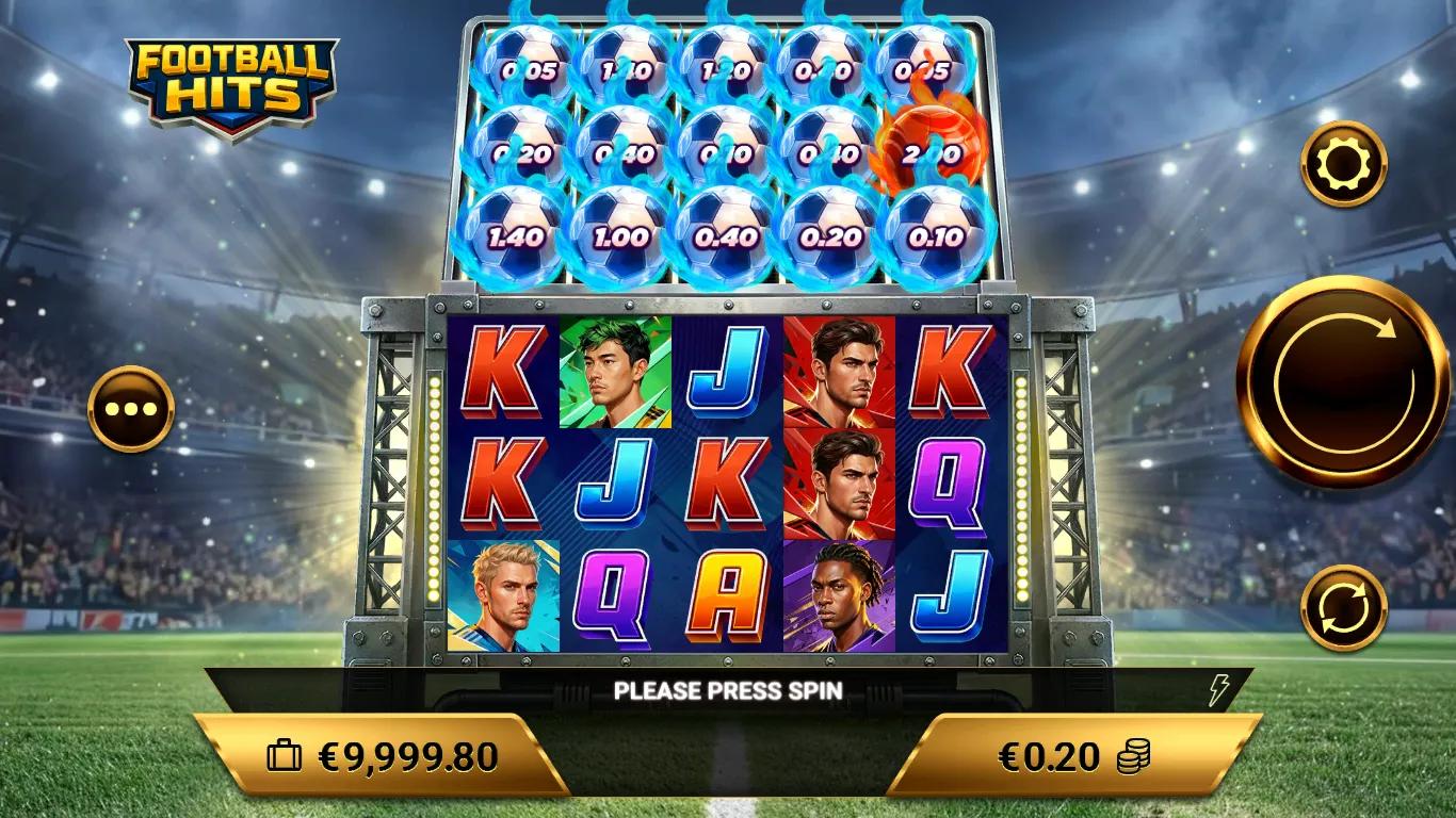 Football Hits Amigo Gaming slot gameplay screenshot
