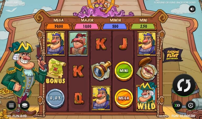 Fortune of Flint Back for Gold slot gameplay screenshot