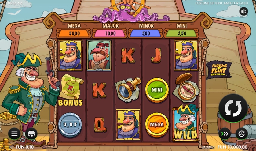Fortune of Flint Back for Gold slot gameplay screenshot