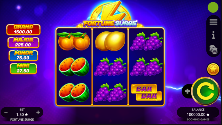 Fortune Surge slot gameplay screenshot